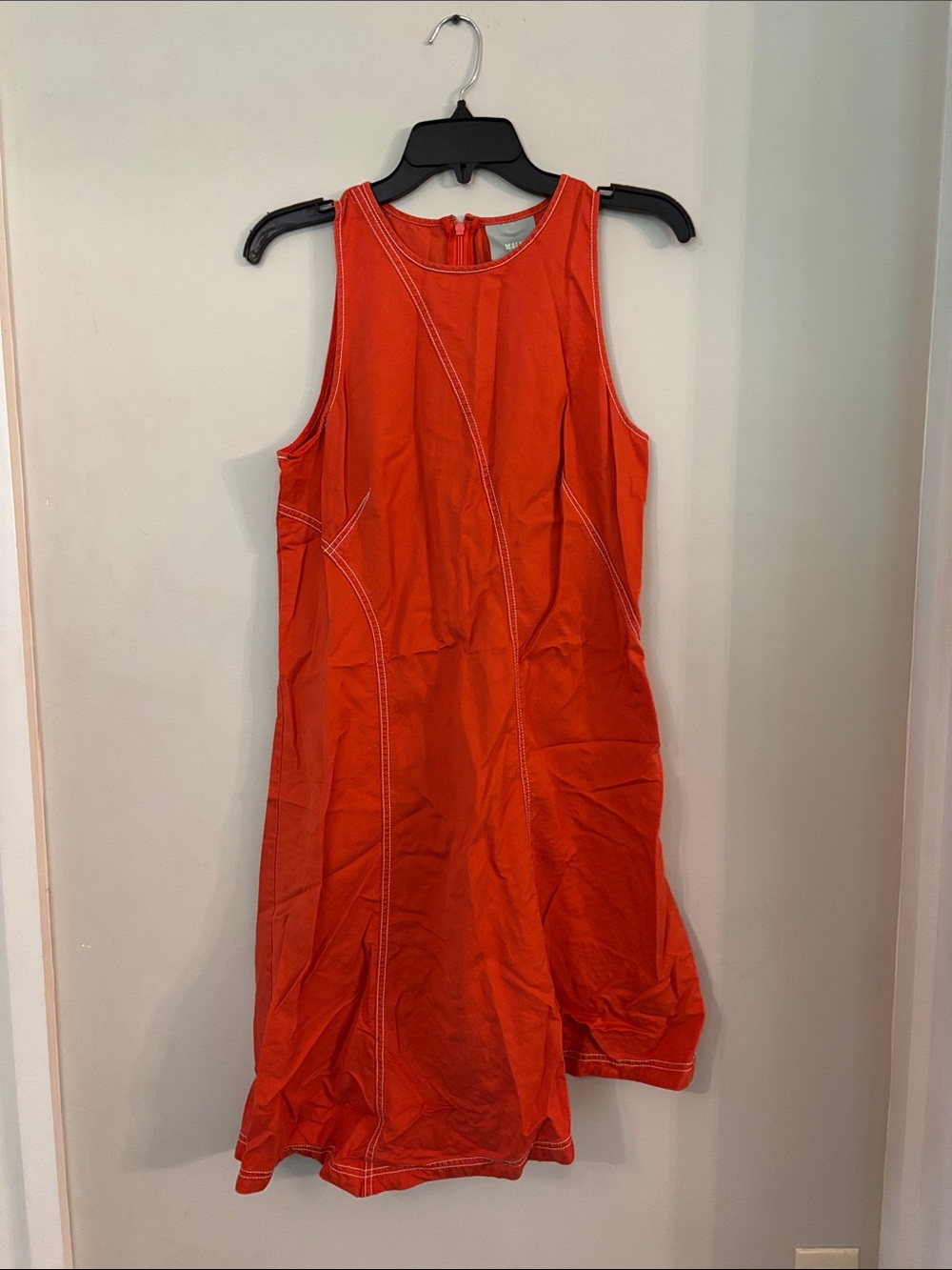 Maeve Bright Orange Sleeveless Mini Dress